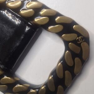 Chanel Rare Vintage AW 1997  collection Black Enamel/Buckle Patent Leather Belt